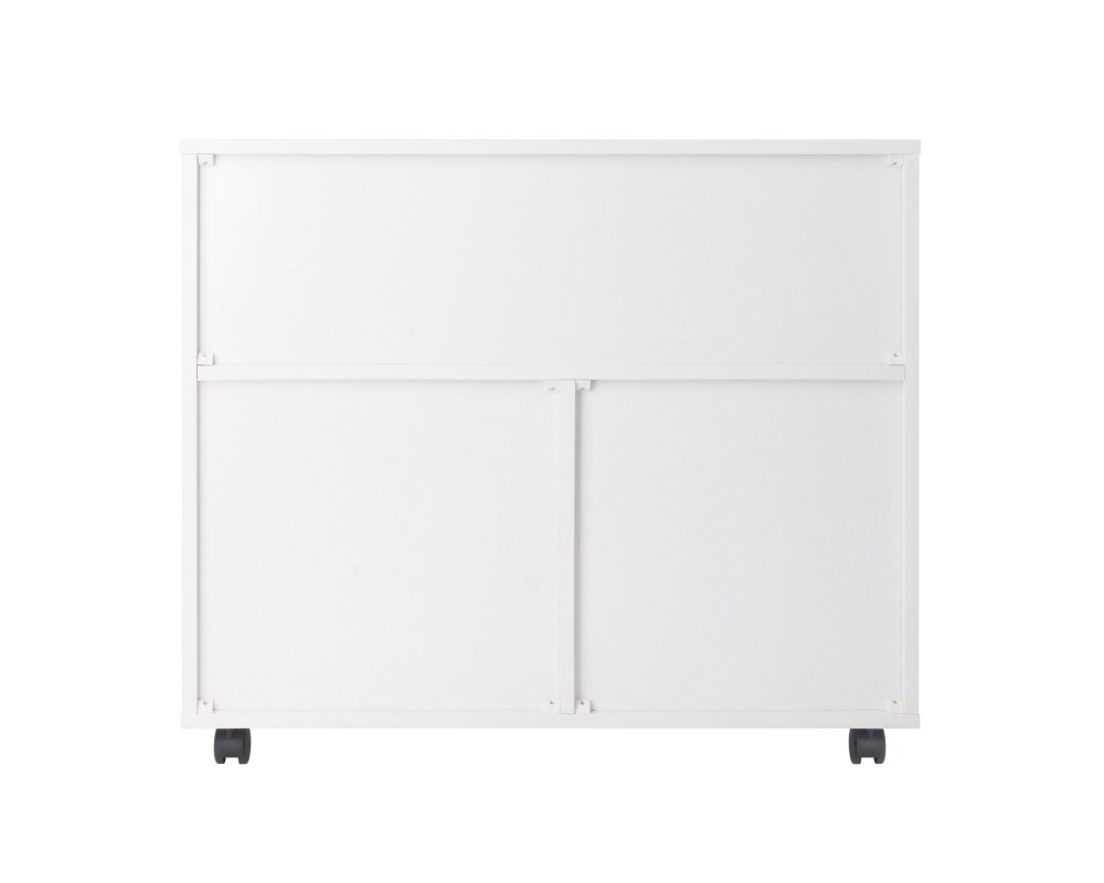 Halifax 3-Section Multi-Storage Mobile Cabinet, White