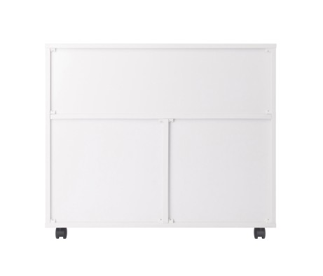 Halifax 3-Section Multi-Storage Mobile Cabinet, White