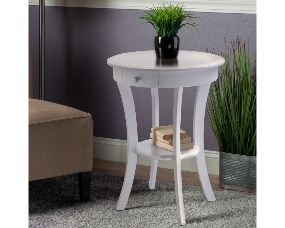 Sasha Accent Table, White