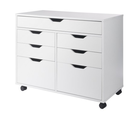 Halifax 5-Drawer Multi-Storage Mobile Cabinet, White