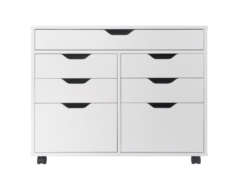 Halifax 5-Drawer Multi-Storage Mobile Cabinet, White