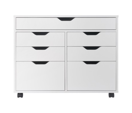 Halifax 5-Drawer Multi-Storage Mobile Cabinet, White