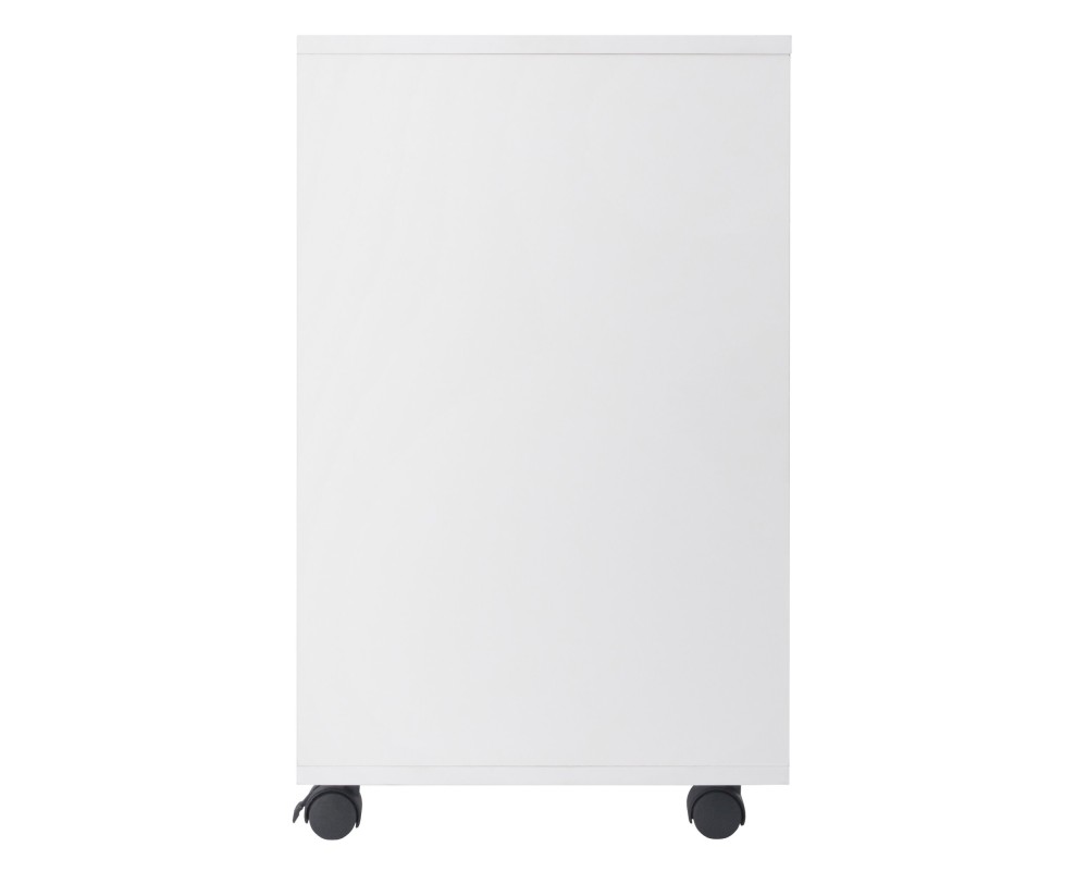 Halifax Bins & Drawers Multi-Storage Wide Mobile Cabinet, White