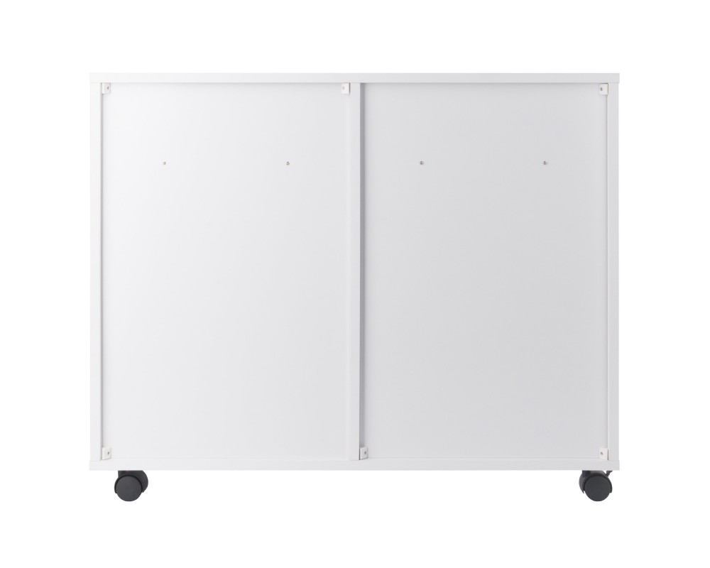 Halifax Bins & Drawers Multi-Storage Wide Mobile Cabinet, White