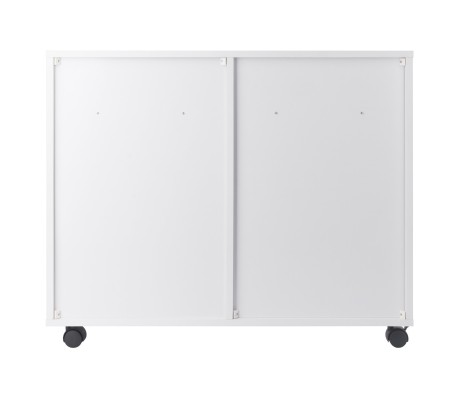 Halifax Bins & Drawers Multi-Storage Wide Mobile Cabinet, White