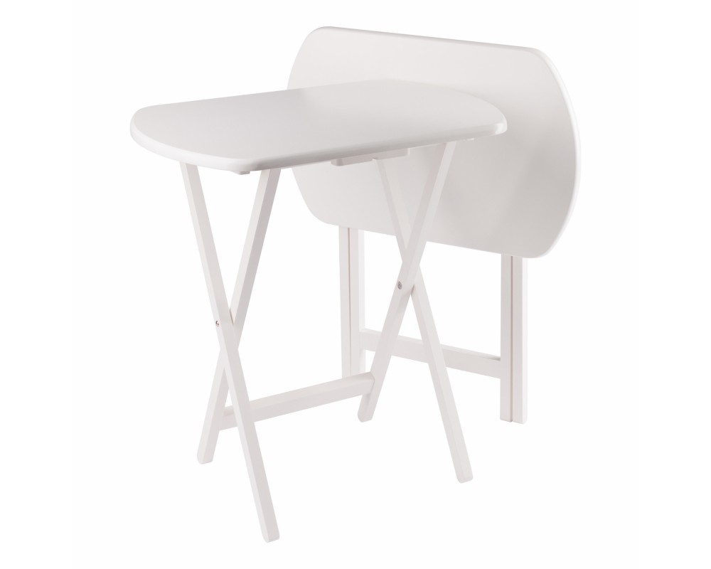 Corbett 2-Pc Oversized Snack Tables, White