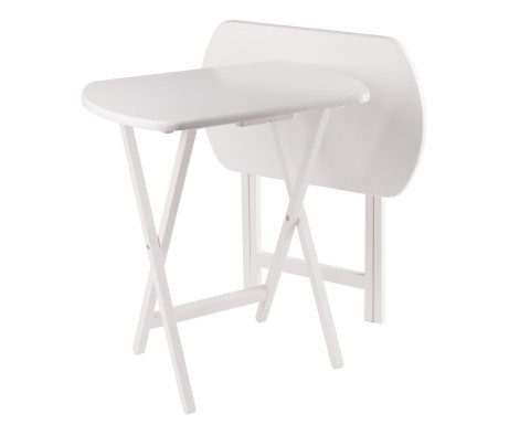 Corbett 2-Pc Oversized Snack Tables, White