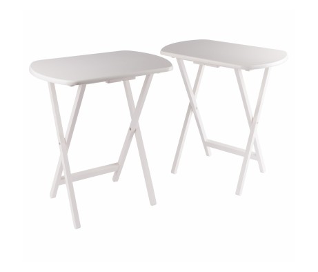 Corbett 2-Pc Oversized Snack Tables, White