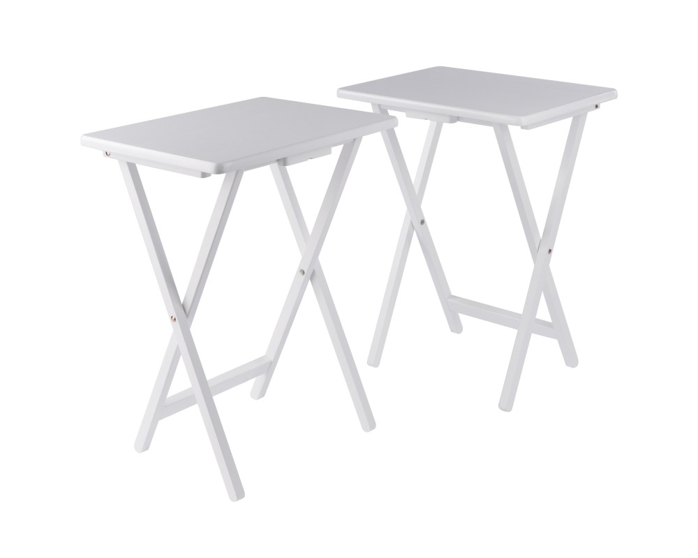Alex 2-Pc Snack Tables, White