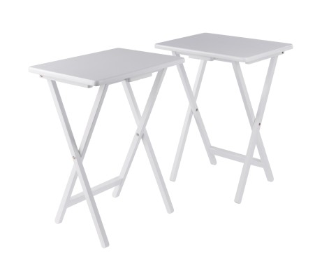 Alex 2-Pc Snack Tables, White