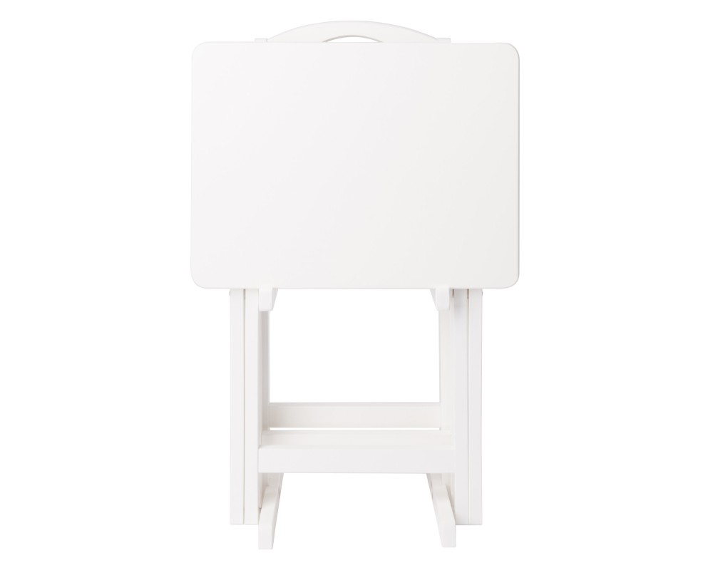 Alex 5-Pc Snack Table Set, White