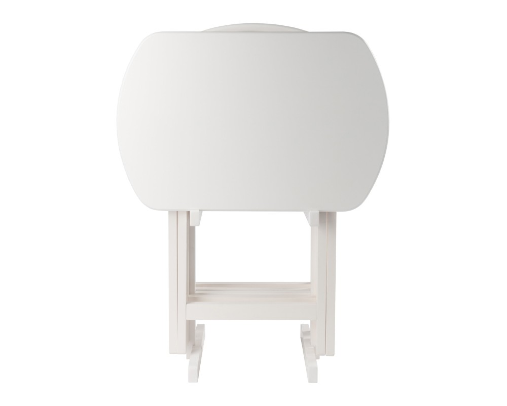 Corbett 5-Pc Oversized Snack Table Set, White