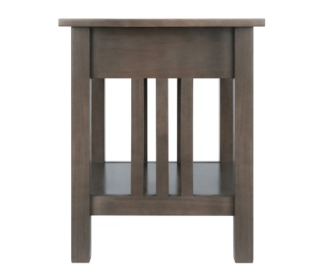 Stafford End Table, Oyster Gray