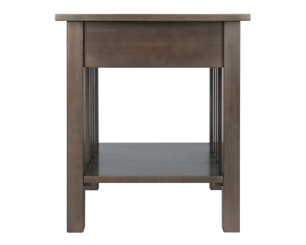 Stafford End Table, Oyster Gray