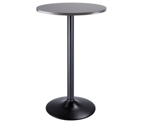 Tarah Bar Height Table, Black and Slate Gray