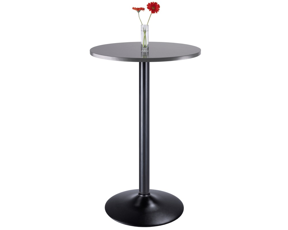 Tarah Bar Height Table, Black and Slate Gray