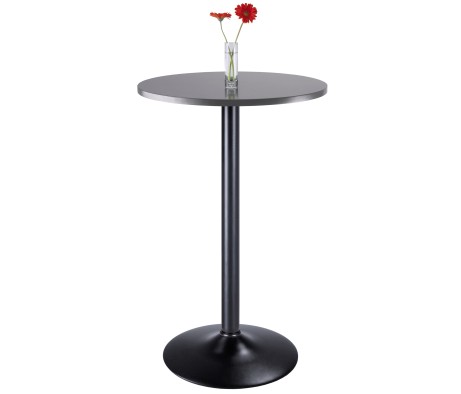 Tarah Bar Height Table, Black and Slate Gray