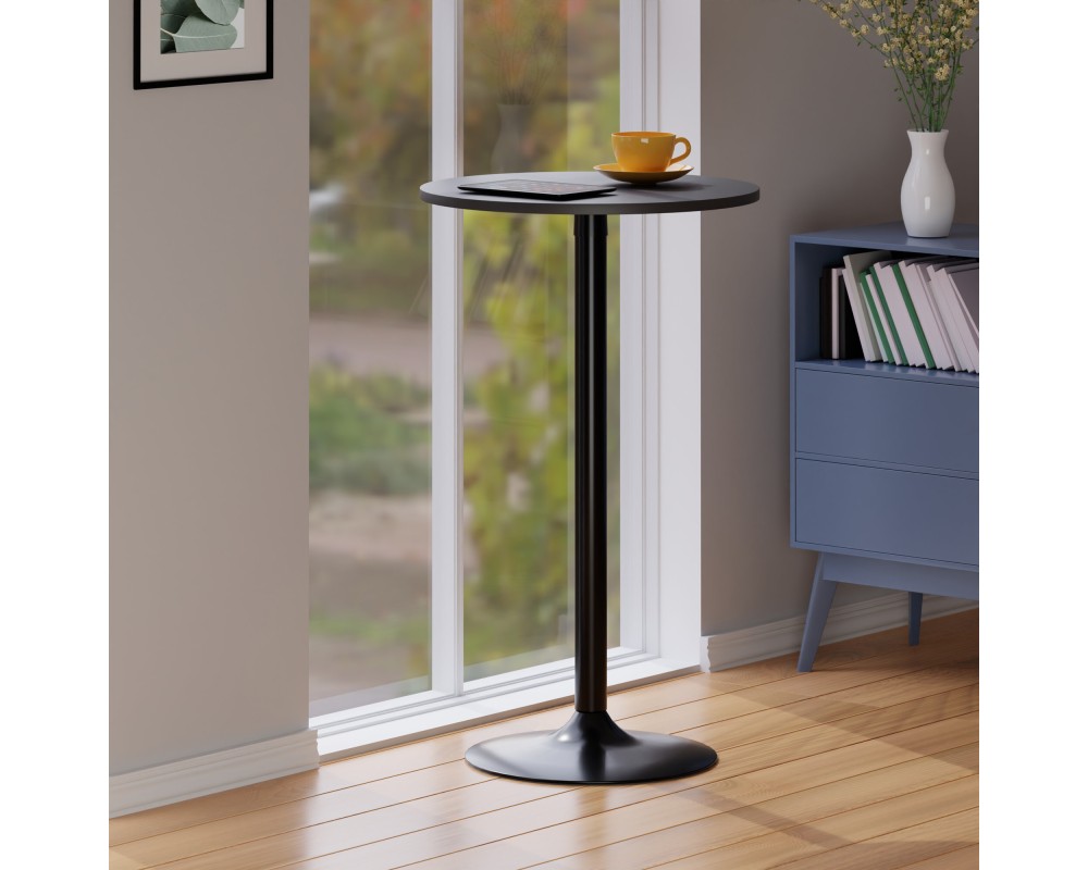 Tarah Bar Height Table, Black and Slate Gray