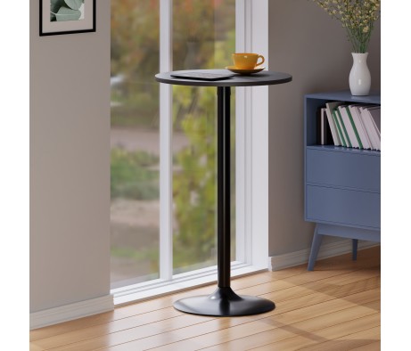 Tarah Bar Height Table, Black and Slate Gray