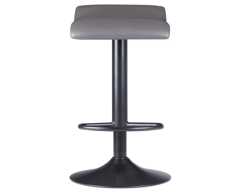 Tarah 2-Pc Adjustable Swivel Stool Set, Black and Slate Gray