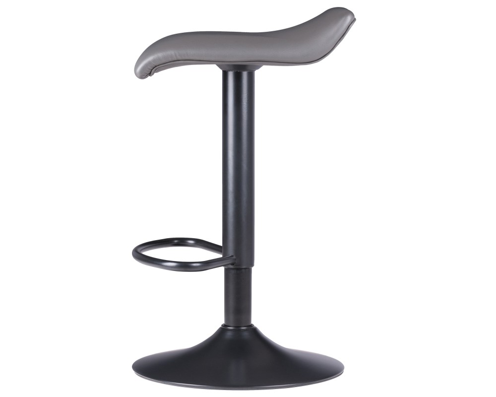 Tarah 2-Pc Adjustable Swivel Stool Set, Black and Slate Gray