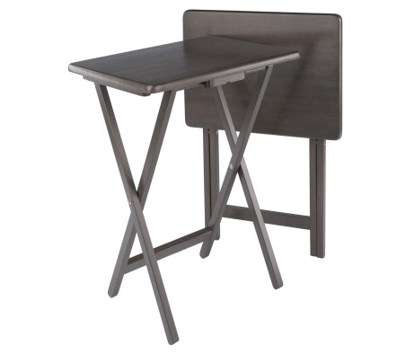 Alex 2-Pc Snack Tables, Oyster Gray
