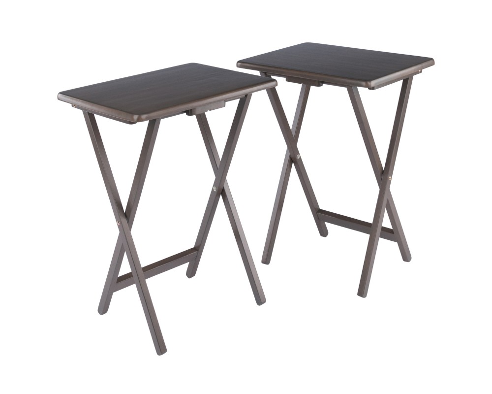 Alex 2-Pc Snack Tables, Oyster Gray