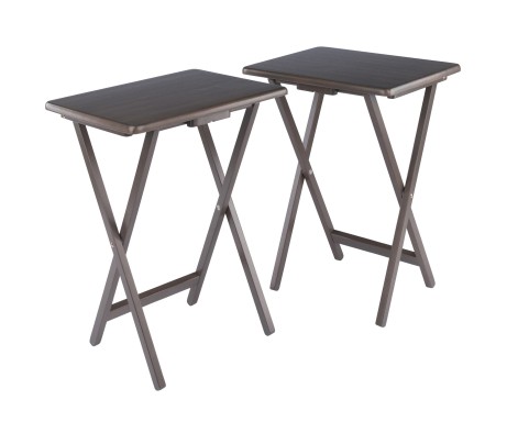 Alex 2-Pc Snack Tables, Oyster Gray