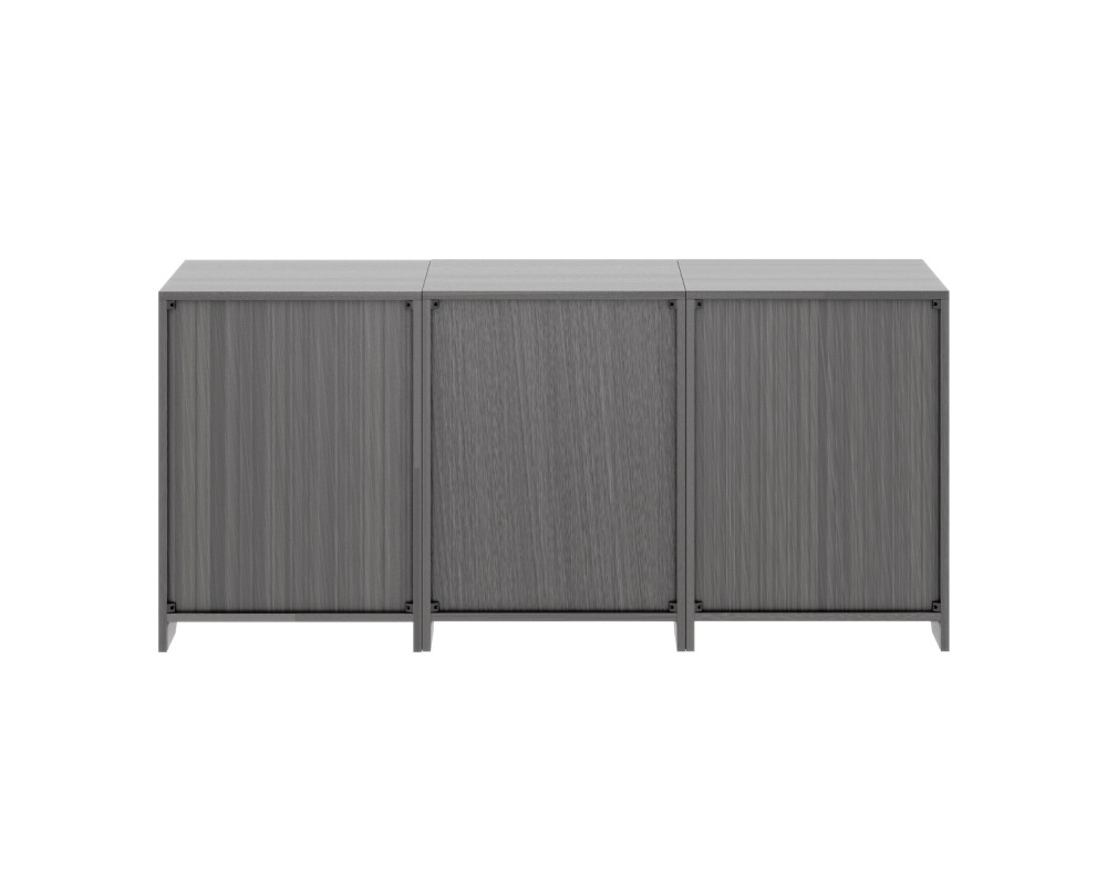 Nova 3-Pc Storage Cabinet Set, 58' Wide, 26' High, Charcoal