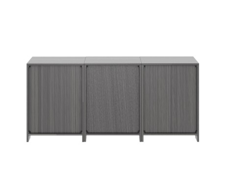 Nova 3-Pc Storage Cabinet Set, 58' Wide, 26' High, Charcoal