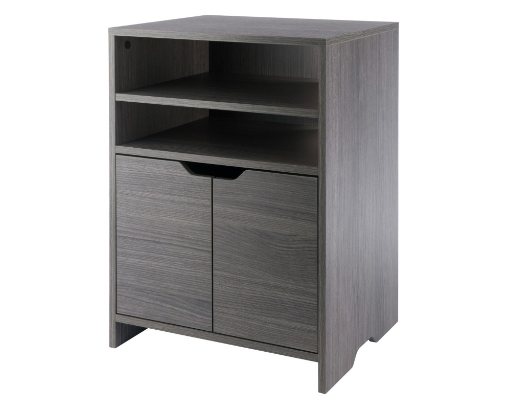 Nova 2-Shelf Storage Cabinet, 19' Wide, Charcoal