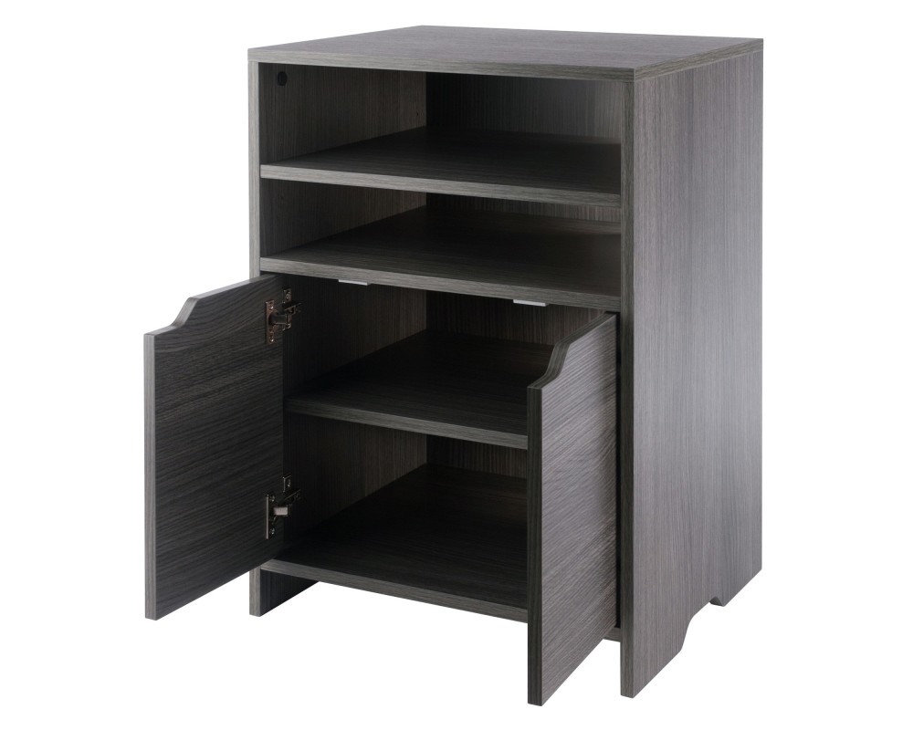Nova 2-Shelf Storage Cabinet, 19' Wide, Charcoal