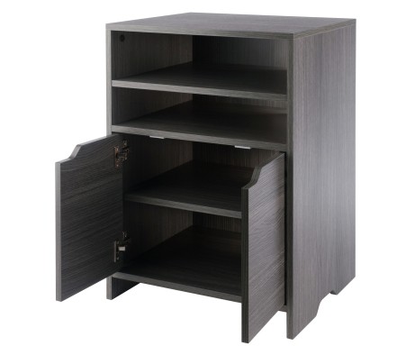Nova 2-Shelf Storage Cabinet, 19' Wide, Charcoal