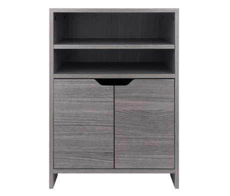 Nova 2-Shelf Storage Cabinet, 19' Wide, Charcoal
