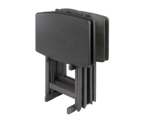 5-Pc Snack Table Set, Oversized, 25' Tall, 23' Wide, Oyster Gray