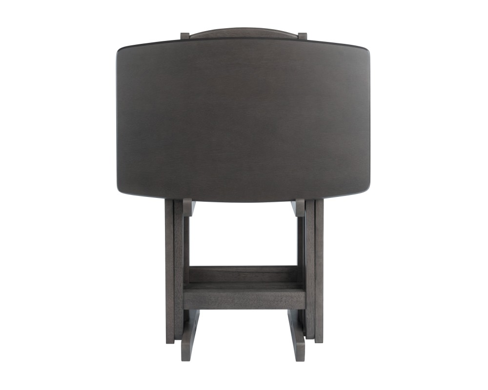 5-Pc Snack Table Set, Oversized, 25' Tall, 23' Wide, Oyster Gray