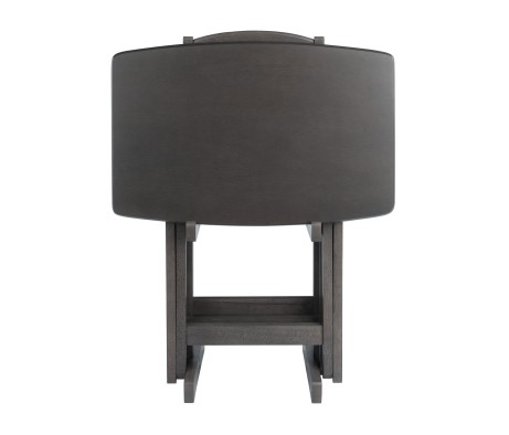 5-Pc Snack Table Set, Oversized, 25' Tall, 23' Wide, Oyster Gray