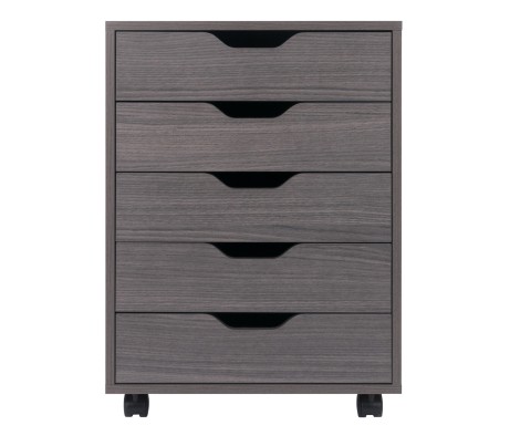 Halifax 5-Drawer Mobile Cabinet, Charcoal