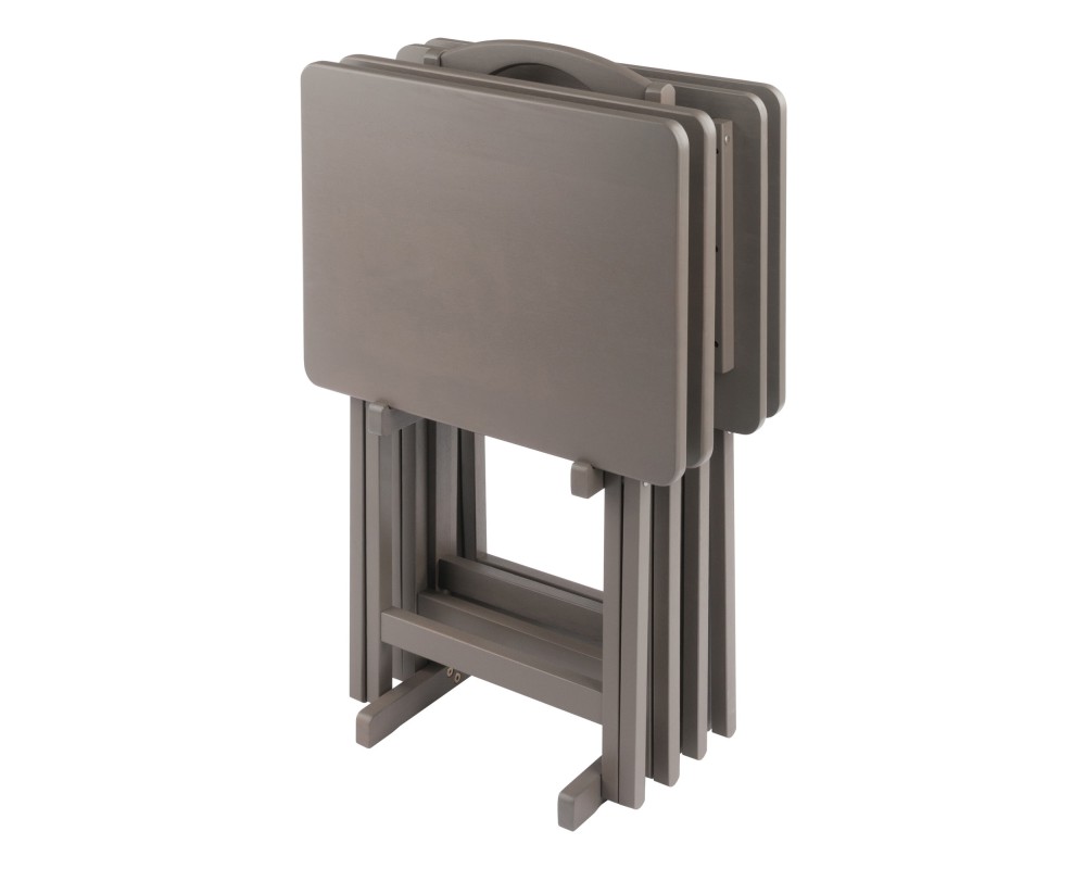 Alex 5-Pc Snack Table Set, Oyster Gray