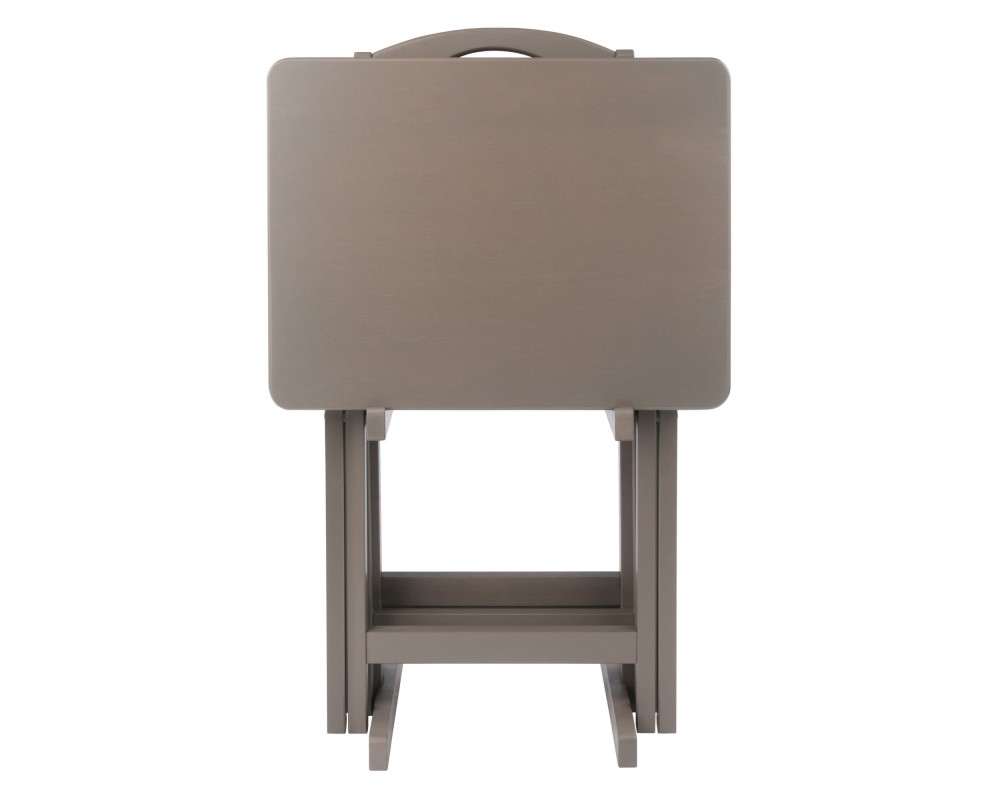 Alex 5-Pc Snack Table Set, Oyster Gray