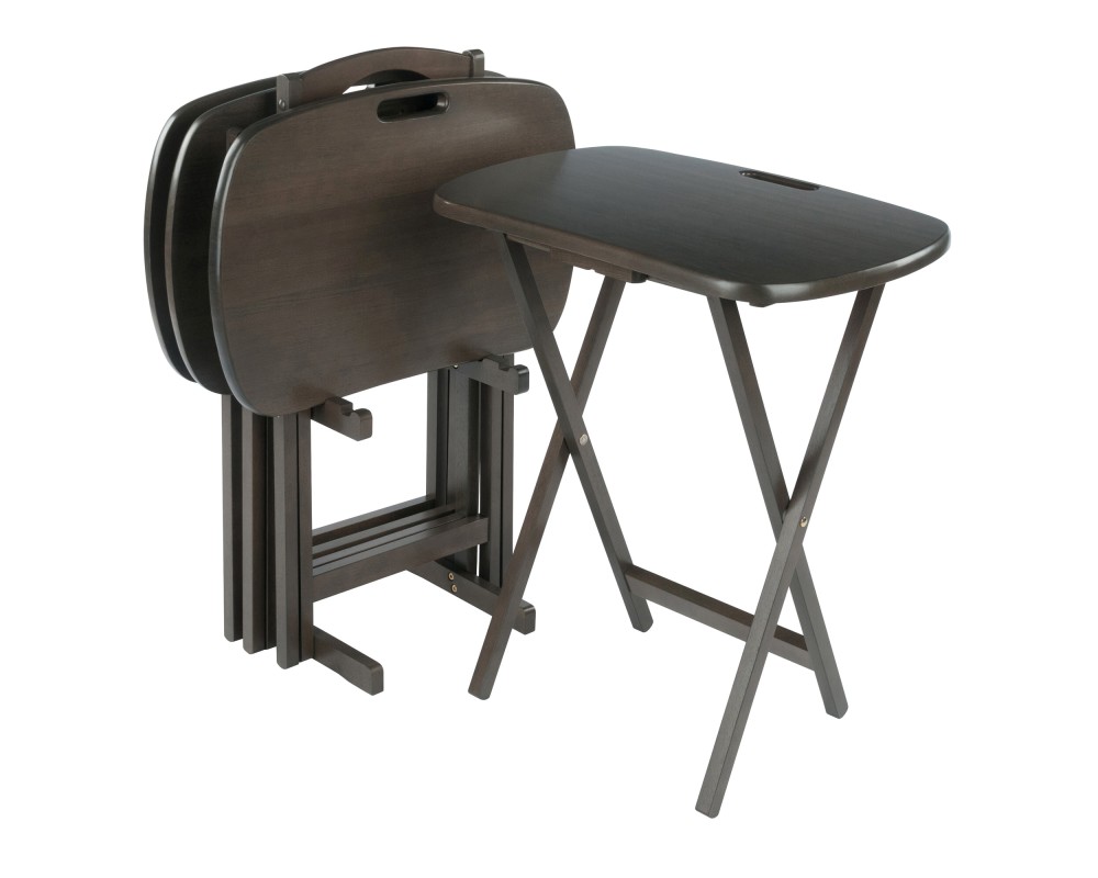 Lucca 5-Pc Snack Table Set, Oyster Gray