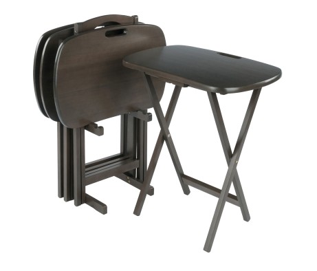 Lucca 5-Pc Snack Table Set, Oyster Gray