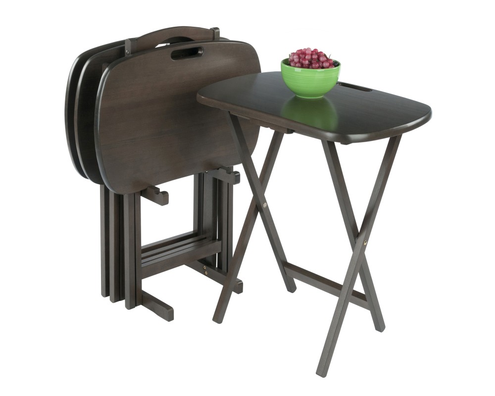 Lucca 5-Pc Snack Table Set, Oyster Gray