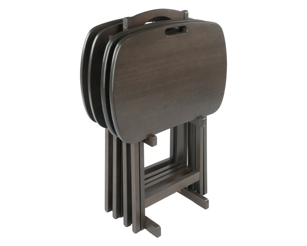 Lucca 5-Pc Snack Table Set, Oyster Gray