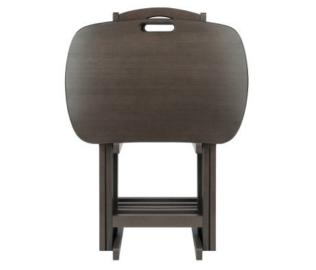 Lucca 5-Pc Snack Table Set, Oyster Gray