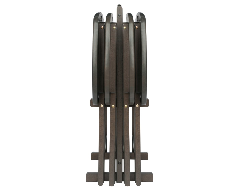 Lucca 5-Pc Snack Table Set, Oyster Gray