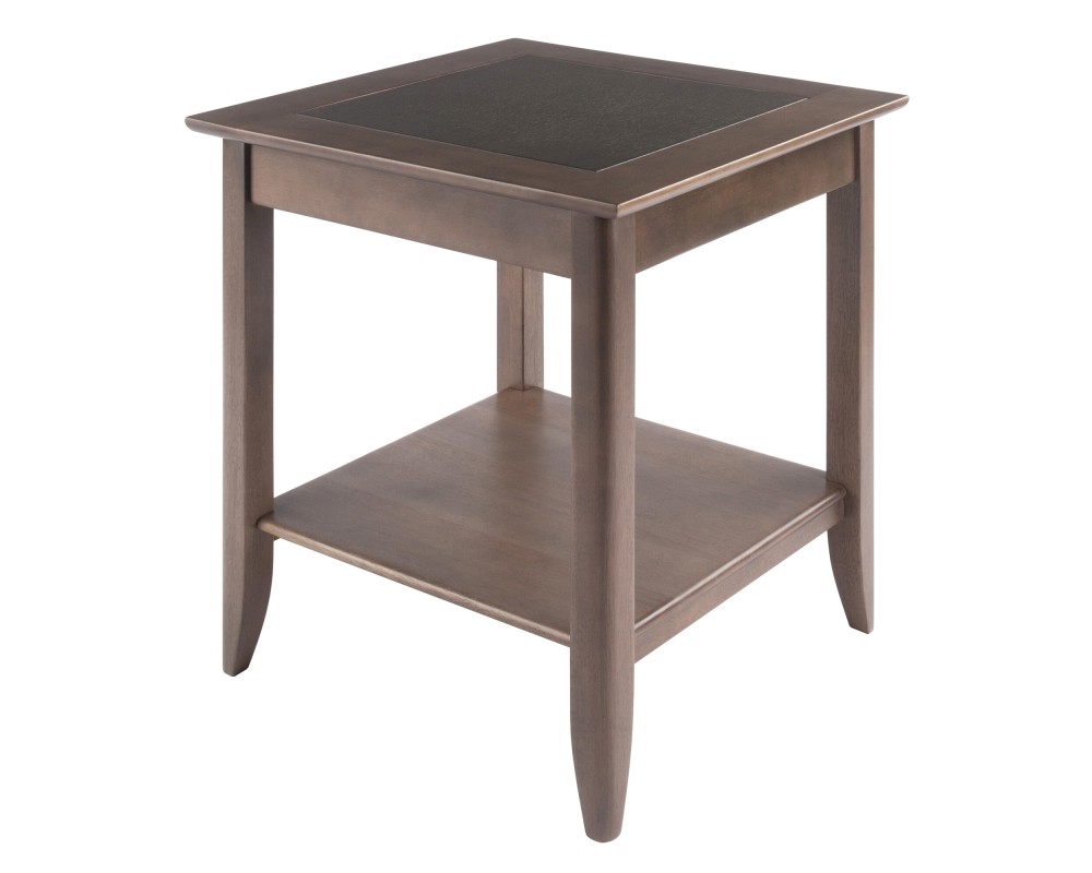 Santino End Table, Oyster Gray