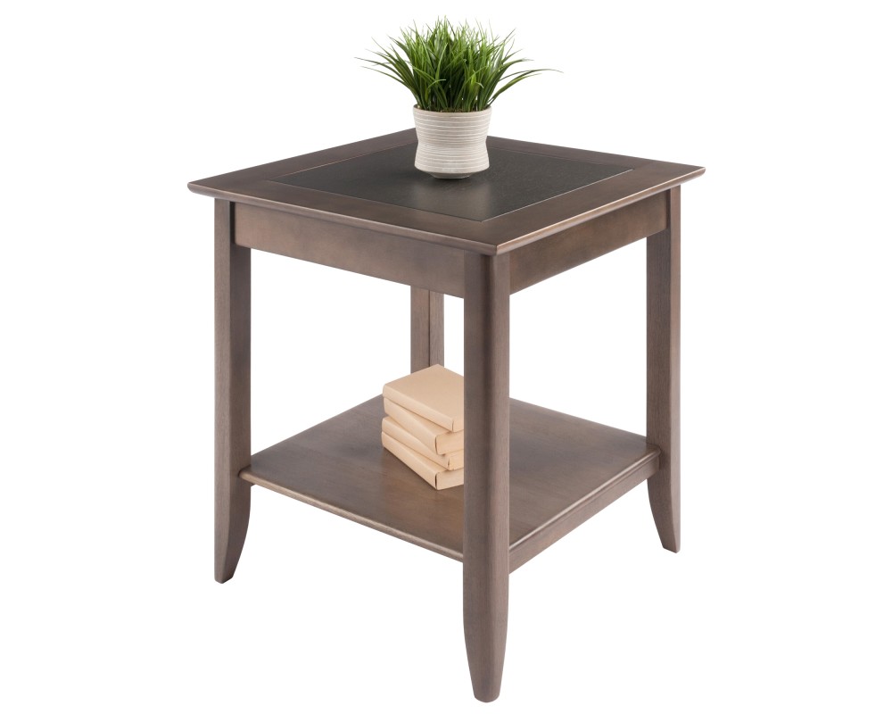 Santino End Table, Oyster Gray