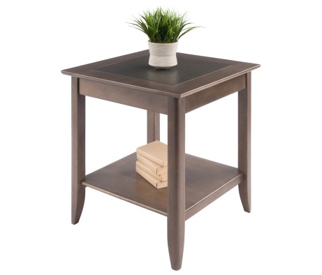 Santino End Table, Oyster Gray