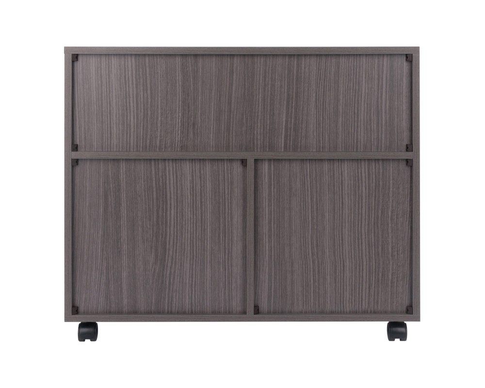 Halifax 3-Section Multi-Storage Mobile Cabinet, Charcoal